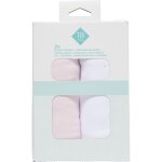 Drap housse rose / blanc 1 coton 60x120 cm tex baby - le lot de 2 draps housse
