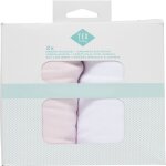 Drap housse rose / blanc 100% coton 70x140 cm tex baby - le lot de 2 draps housse Drap housse rose / blanc 100% coton 70x140 cm tex baby - le lot de 2 draps housse