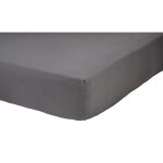 Drap housse taupe 100% coton 90x200 cm uni coton percale bio tex home - le drap housse