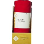 Drap plat rouge uni coton 180x300 cm tex home - le drap plat