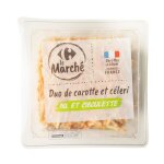Duo carotte cleri rps ail et ciboulette carrefour le marche - la barquette de 400g