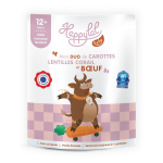 Plat bb ds 12 mois carottes lentilles corail b?uf halal happylal baby - la barquette de 220g