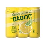 Eau gazeuse aromatisée citron et une touche de citron vert badoit - le pack de 6 canettes de 33cl Eau gazeuse aromatisée citron et une touche de citron vert badoit - le pack de 6 canettes de 33cl