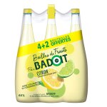 Eau gazeuse aromatisée citron citron vert bulles de fruits badoit - le pack de 6 bouteilles de 1l Eau gazeuse aromatisée citron citron vert bulles de fruits badoit - le pack de 6 bouteilles de 1l