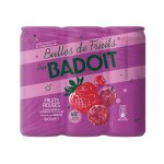 Eau gazeuse aromatise fruits rouges badoit - le pack de 6 canettes de 33cl