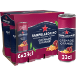 Eau gazeuse aromatise melograno arancia san pellegrino - le pack de 6 canettes de 33cl