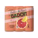 Eau gazeuse aromatise pamplemousse touche de citron badoit - le pack de 6 canettes de 33cl