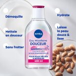 Eau micellaire dmaquillante peaux sches hydratante nivea - le flacon de 400ml