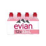 Eau minrale naturelle plate evian - le pack de 12 bouteilles de 33cl