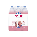 Eau minrale naturelle plate evian - le pack de 6 bouteilles de 1, 5l