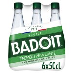 Eau minrale naturelle gazeuse finement ptillante badoit - le pack de 6 bouteilles de 50cl