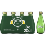 Eau minrale naturelle gazeuse perrier - le pack de 8 bouteilles de 20cl