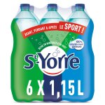 Eau minrale naturelle gazeuse riche en minraux st - yorre - le pack de 6 bouteilles de 1, 15l