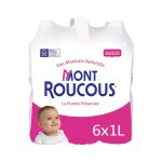 Eau minrale naturelle plate mont roucous - le pack de 6 bouteilles de 1l
