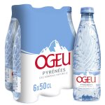 Eau minrale naturelle plate ogeu - le pack de 6 bouteilles de 50cl