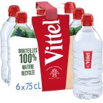 Eau minrale naturelle plate vittel - le pack de 6 bouteilles de 75cl