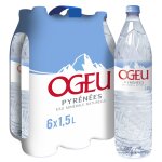 Eau minrale naturelle plate ogeu - le pack de 6 bouteilles de 1, 5l