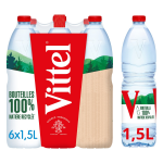 Eau min�rale naturelle plate vittel - le pack de 6 bouteilles de 1, 5l