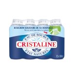 Eau de source plate cristaline - le pack de 12 bouteilles de 50cl