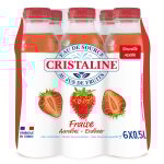 Eau plate aromatise fraise cristaline - le pack de 6 bouteilles de 50cl