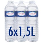 Eau de source plate cristaline - le pack de 6 bouteilles de 1, 5l