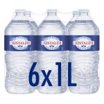 Eau de source plate cristaline - le pack de 6 bouteilles de 1l