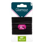 Elastiques  cheveux semi - epais noir glamour style - les 14 lastiques