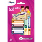 �tiquettes stylos motif magie 50x10mm avery - les 30 �tiquettes