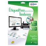 Etiquettes pour timbres  imprimer avery - le lot de 72 tiquettes