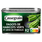 Fagots haricot vert et liens de poireaux cassegrain - la boite de 220g
