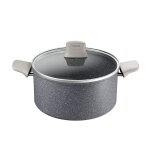 Faitout 4, 9l 24cm aluminium revtement anti - adhsif tous feux dont induction avec couvercle fresh ...