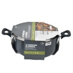 Faitout en aluminium 28 cm avec couvercle gris carrefour home - l'unit�