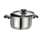 Faitout 3l 20cm acier inoxydable revtement anti - adhsif tous feux dont induction avec couvercle carrefour ...