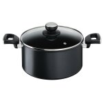 Faitout unlimited 24 cm (5l) induction revtement antiadhsif anti - rayures + couvercle b5544602 tefal ...