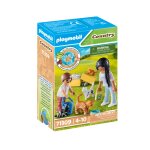 Famille de chats avec femme et enfant playmobil - la bo�te
