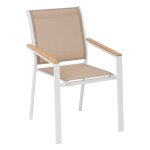 Fauteuil essentia ac bois lin / blanc hesperide - l'unité Fauteuil essentia ac bois lin / blanc hesperide - l'unité