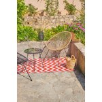 Fauteuil de jardin acapulco beige naturel empilable hyba - l'unit