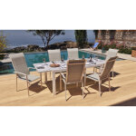 Fauteuil de jardin en aluminium gris clair rimini hyba