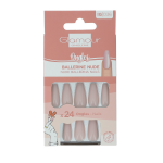 Faux ongles ballerine nude glamour beaute - la boite de 24 pi�ces