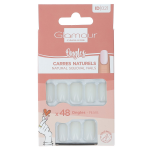 Faux ongles carr naturel glamour onglerie - la boite de faux ongles