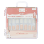 Faux ongles  coller formes ovales french manucure glamour onglerie - la boite de faux ongles