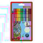 Feutre de coloriage pen 68 x12 stabilo - l'étui carton de 12 feutres Feutre de coloriage pen 68 x12 stabilo - l'étui carton de 12 feutres