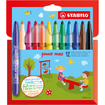 Feutre de coloriage power max assortis x12 stabilo - les 12 feutres Feutre de coloriage power max assortis x12 stabilo - les 12 feutres