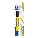 Feutre d'criture point 0, 6mm - pointe fine - noir 97% staedtler - le lot de 2 feutres d'criture