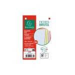 Fiche bristol 10 cm x 15 cm perfore couleur - petits carreaux exacompta - le bloc de 100 fiches