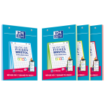 Fiche bristol 12, 5 cm x 20 cm perfore blanche avec bords colors - petite carreaux oxford - le bloc ...