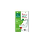 Fiche bristol 12, 5 cm x 20 cm perfore blanche - petits carreaux exacompta - le bloc de 40 fiches