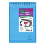 Fiche bristol repositionnable bords de couleurs 14, 8 x 21 cm - 210 gr - 40 pages - petit carreaux exacompta ...