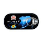 Filet d'anchois allongs huile quilibre la monegasque - la boite de 32 g net goutt