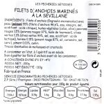 Filets d'anchois  la svillane pecheries setoises - la barquette de 110 g net goutt